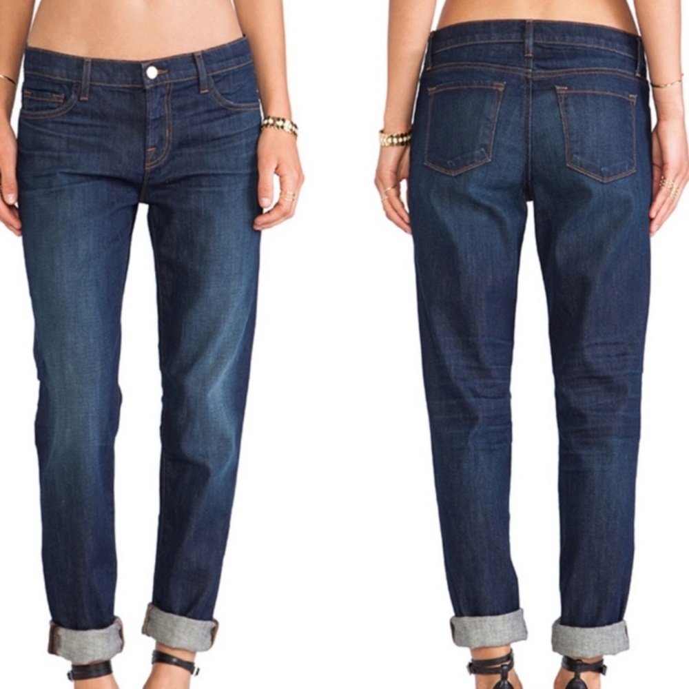 J Brand ‘Jake’ boyfriend jeans, dark side wash, size 27